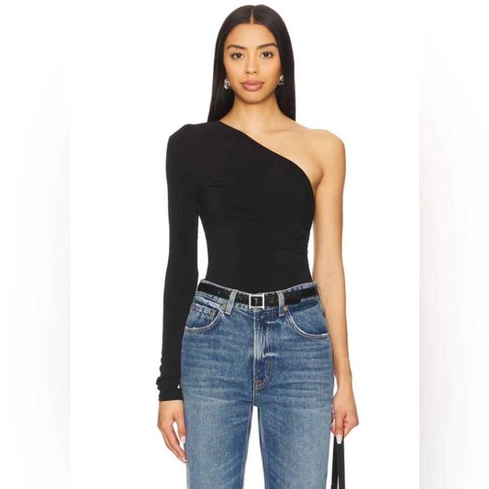 Lovers and Friends Revolve Women’s Field One Shoulder Cinched Top Black Large L